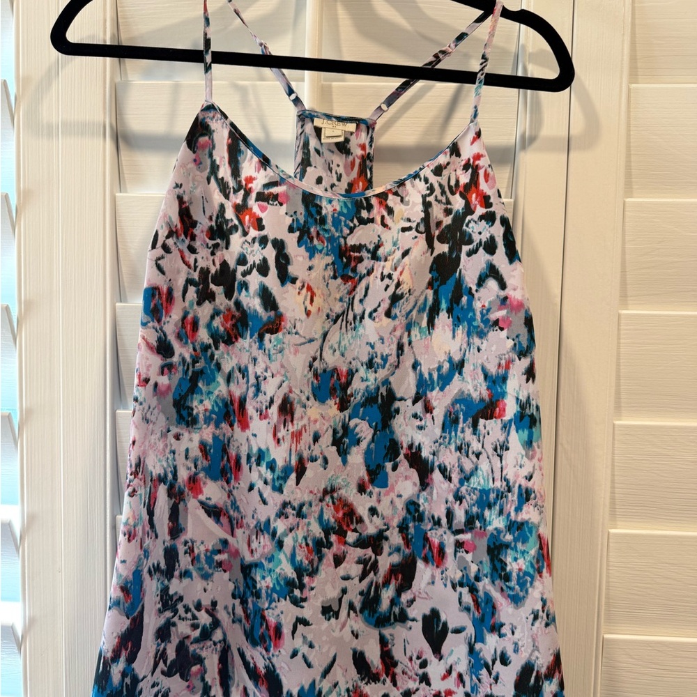 Colorful Abstract Print Spaghetti Strap Racerback Top